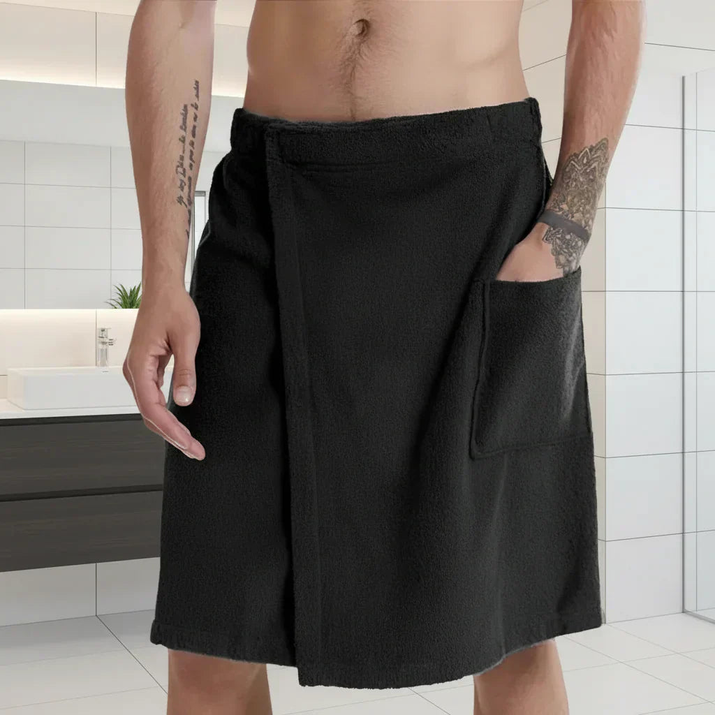 AquaFlex Wrap Portable Bath Towel With Elastic Fit