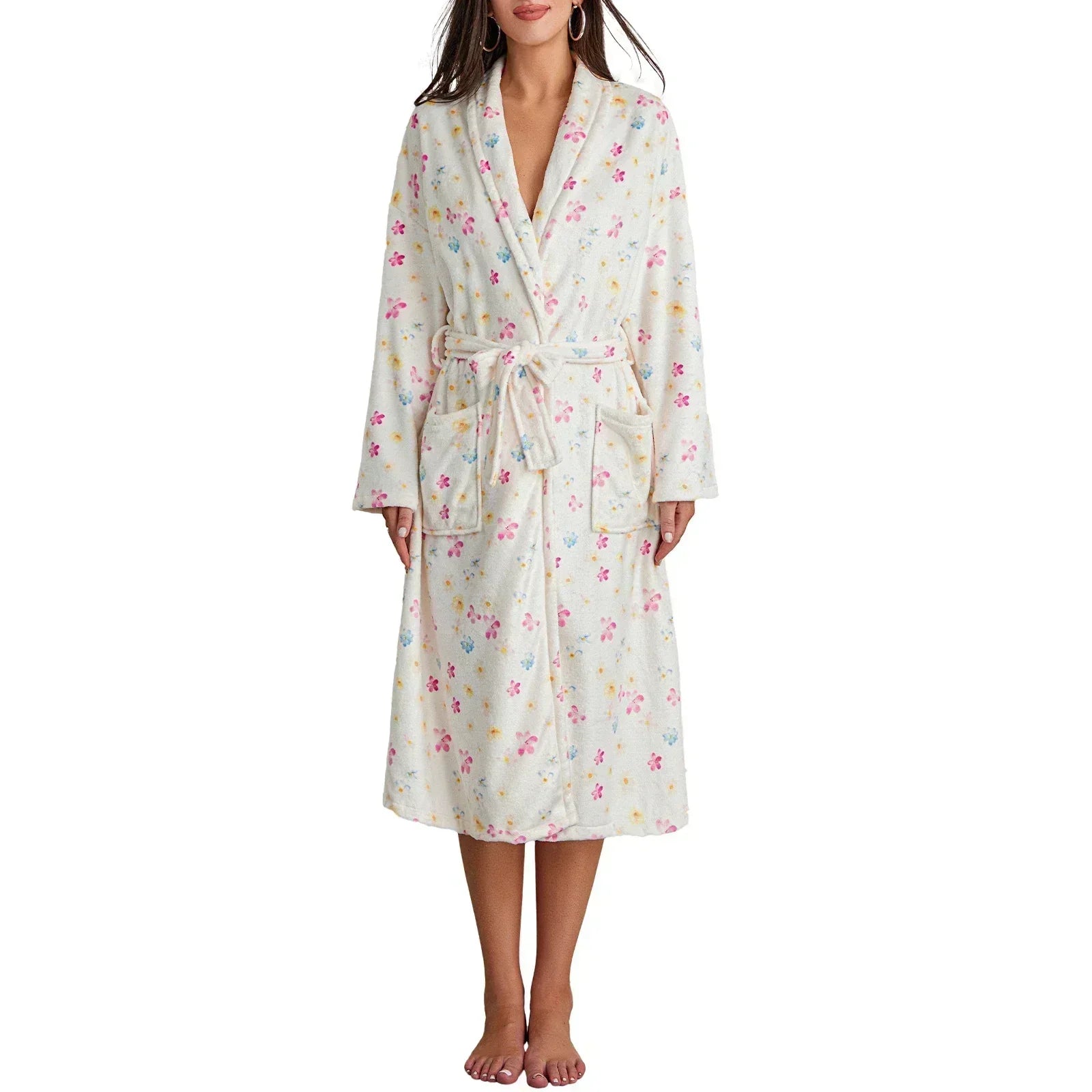 BlossomWrap Cozy Indoor Robe For Home Comfort And Warmth