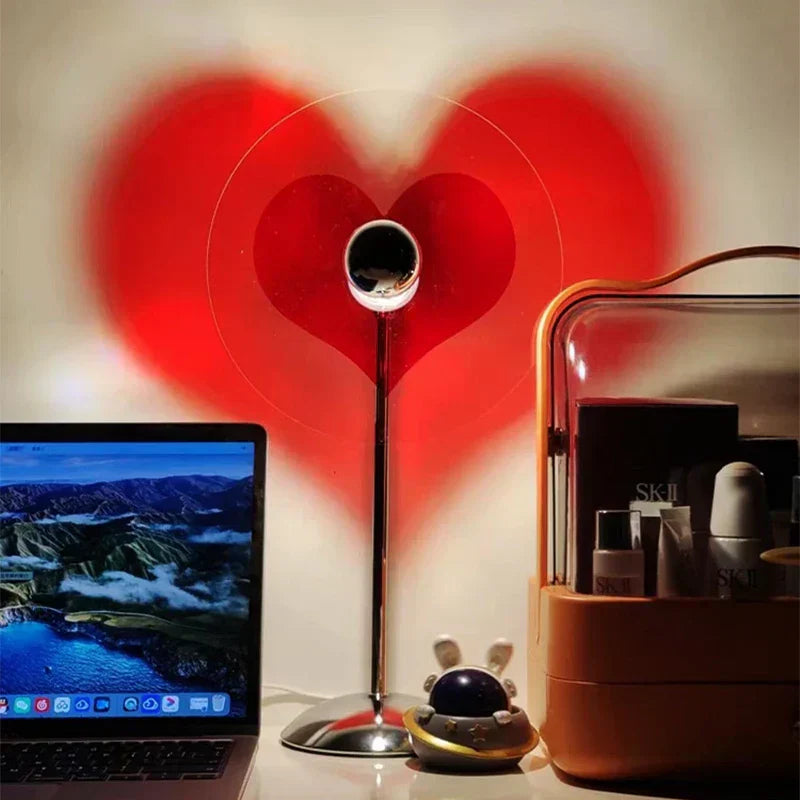 LumiAura | Decorative LED Lamp With Heart-Shaped Glow