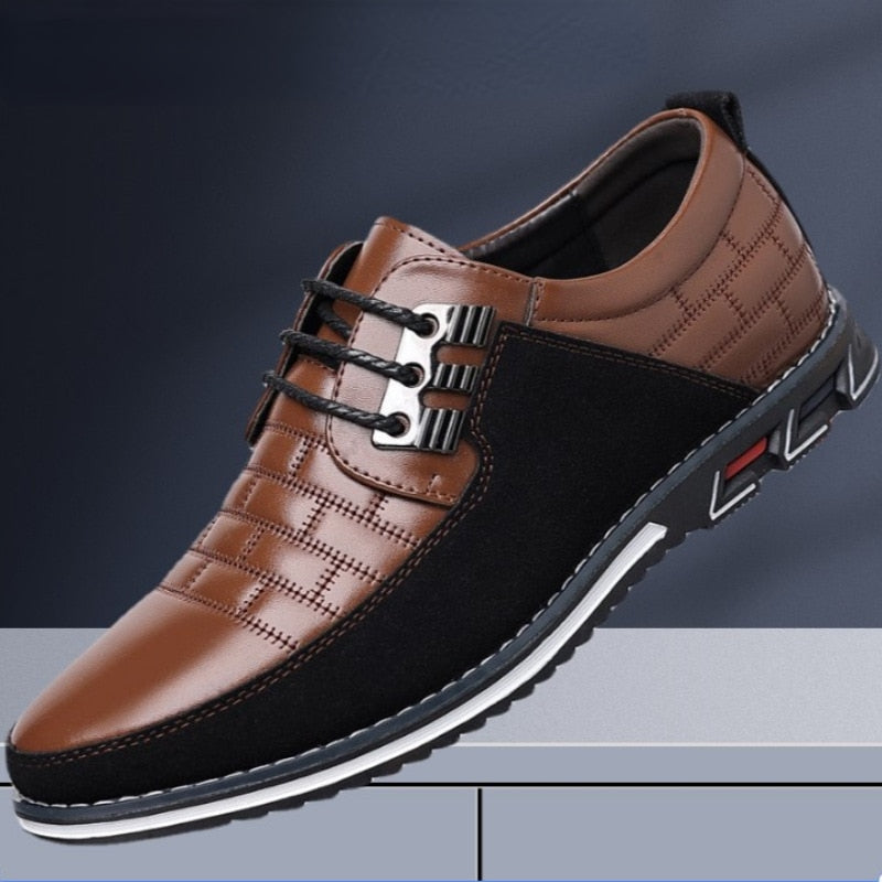 Nadčasové kožené nazouvací boty pro muže, elegantní každodenní nošení
