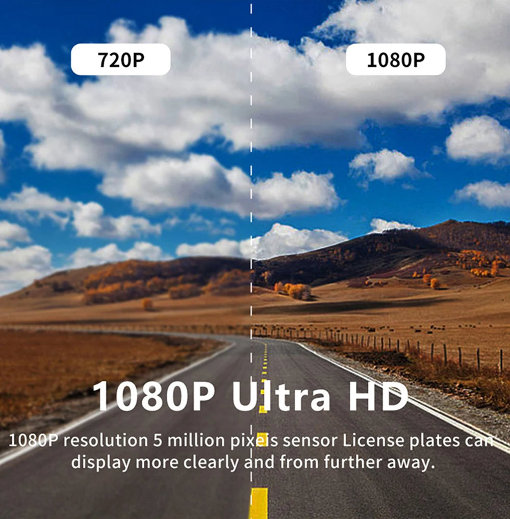 1080P WiFi Dual Dash Cam With Front and Interior IR Night Vision and Loop Recording | Fervei