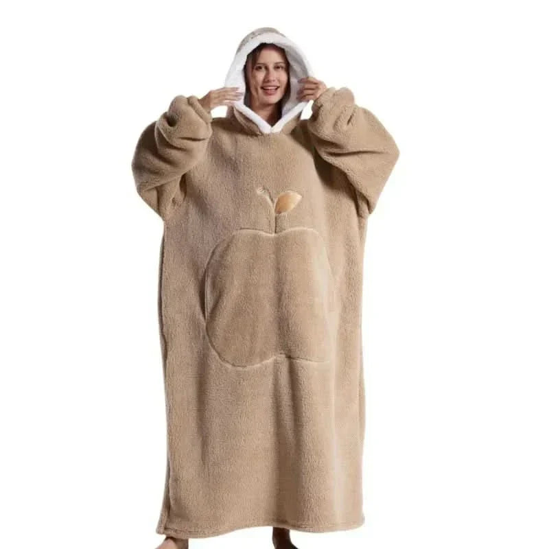 Felpa con Cappuccio Oversize in Pile Morbido per Massimo Comfort e Relax