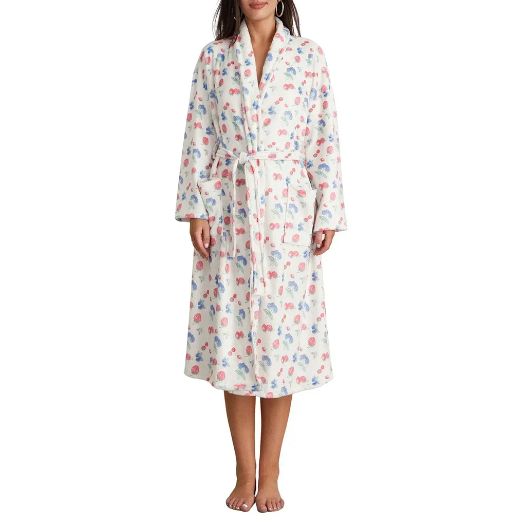 BlossomWrap Cozy Indoor Robe For Home Comfort And Warmth