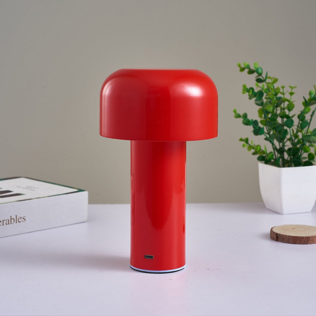 Lunetta Cordless Mushroom Table Lamp in Italian Style