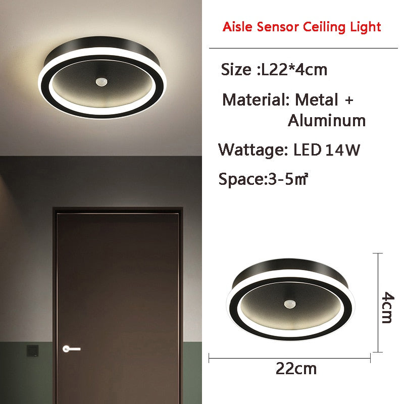 Plafonnier avec Capteur de Mouvement LED pour Chambre et Couloir