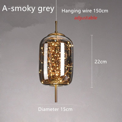 Aurora Glass Star Pendant Light For Modern Home Interiors