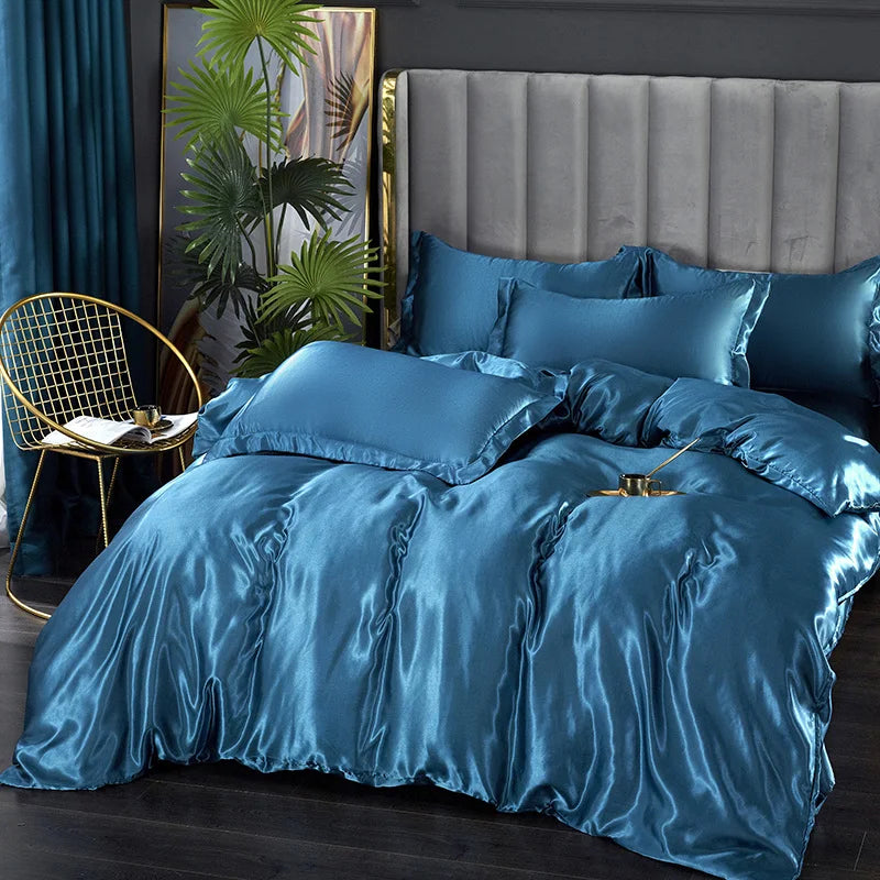 Premium Silk Bedding Set Exuding Luxury And Timeless Elegance
