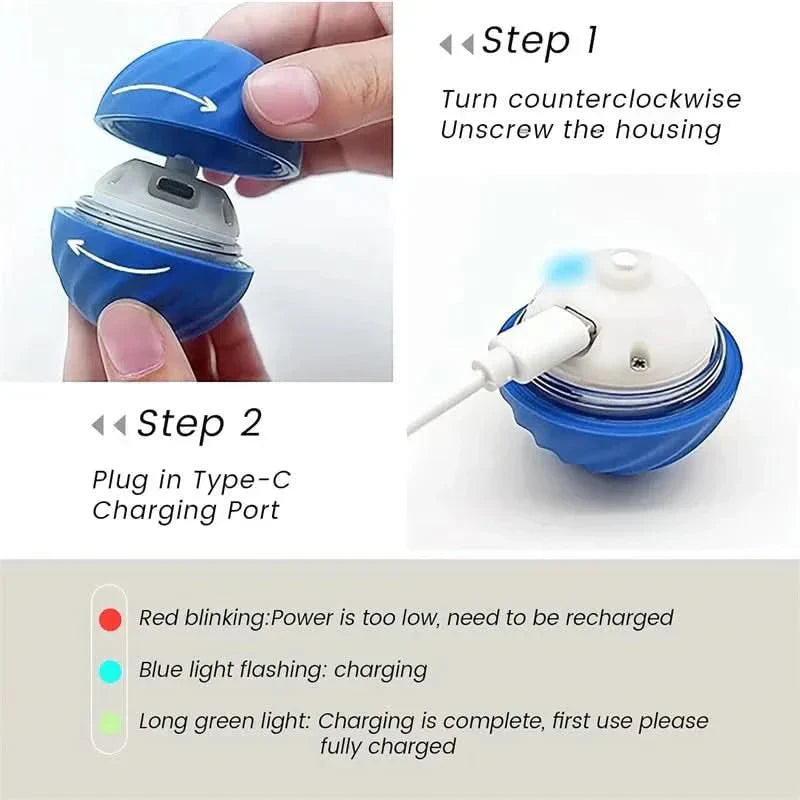 PawPulse Interactive Dog Ball - Rechargeable Bouncing Ball