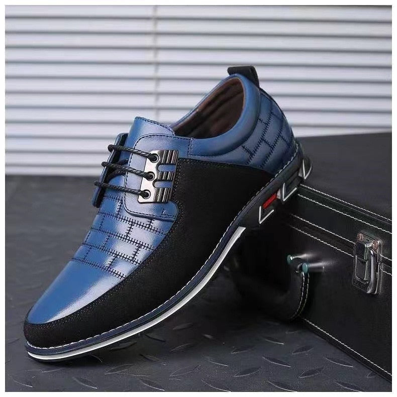 Nadčasové kožené nazouvací boty pro muže, elegantní každodenní nošení