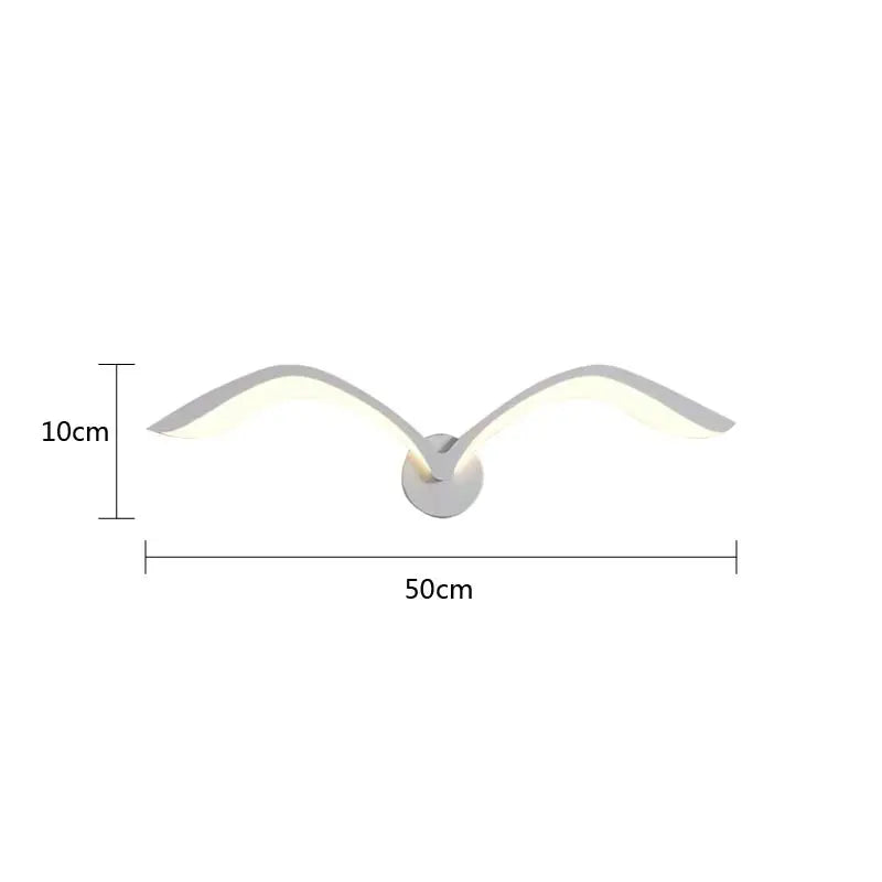Seagull Shaped Wall Light Sconce For Serene Hallway Ambience And Soft Glow
