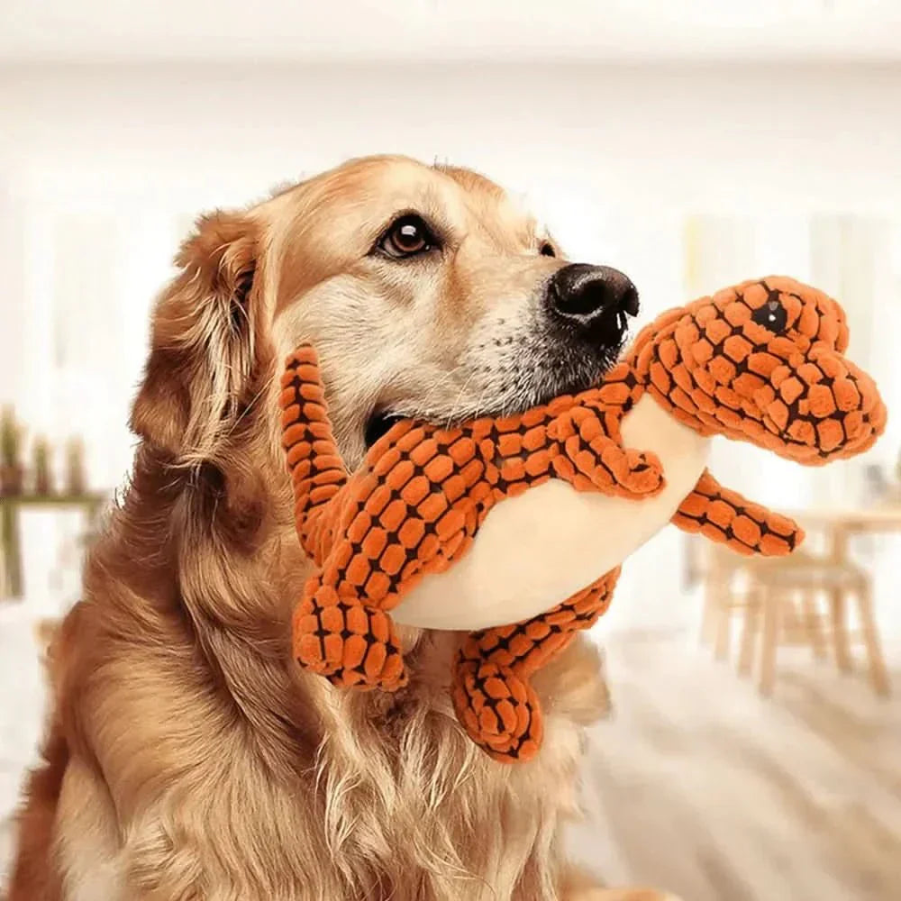 RaptorGrip Indestructible Dinosaur Shape Dog Toy for Power Chewers