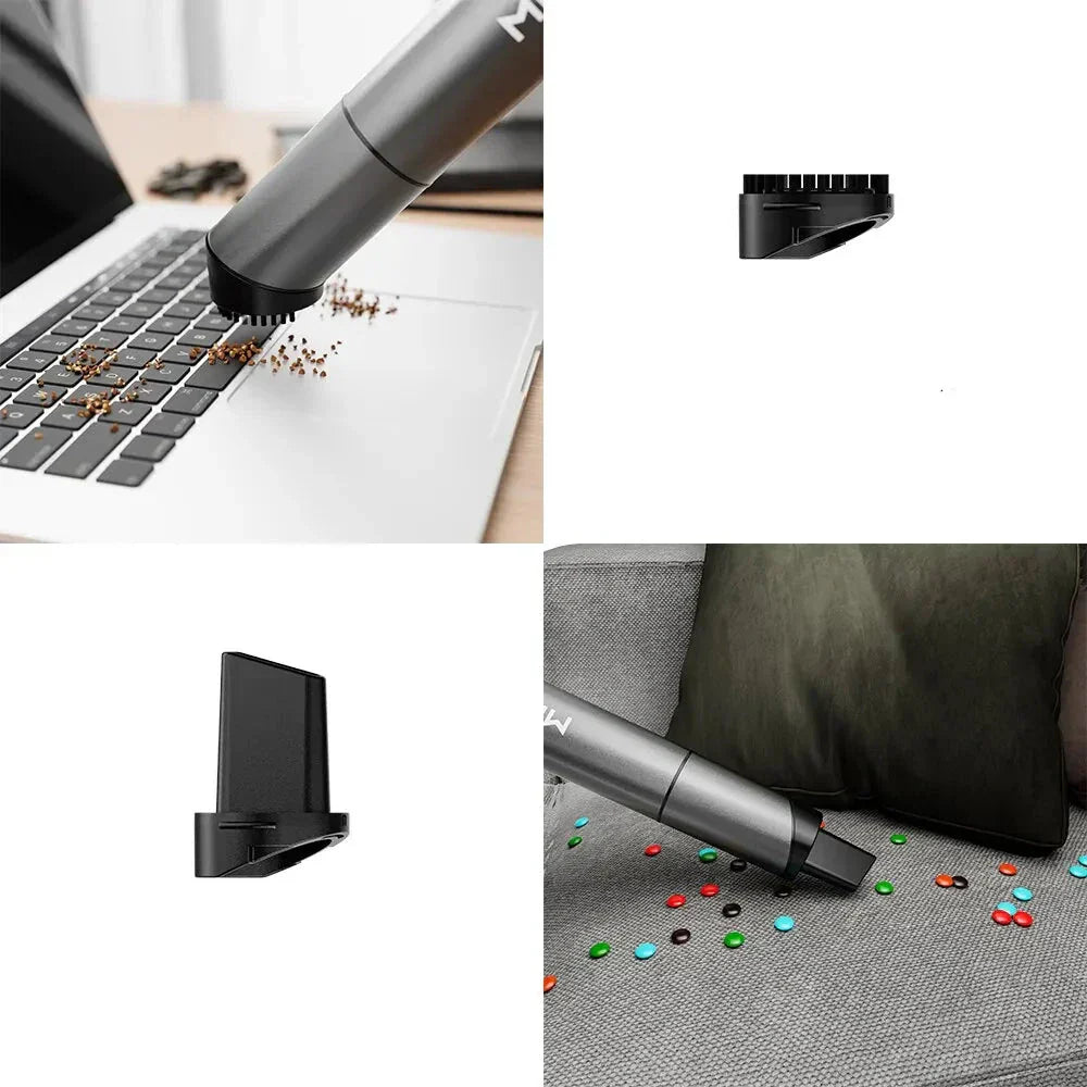 Compact USB Cordless Vacuum Three Attachments Included For Home Car And Desk Cleaning