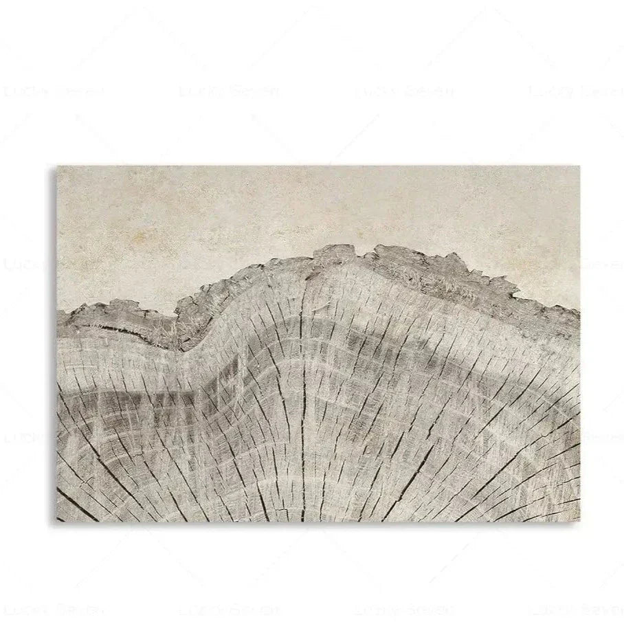 Tree Ring Abstract Canvas Art For Modern Living Room And Bedroom Decor