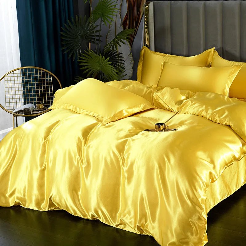 Premium Silk Bedding Set Exuding Luxury And Timeless Elegance