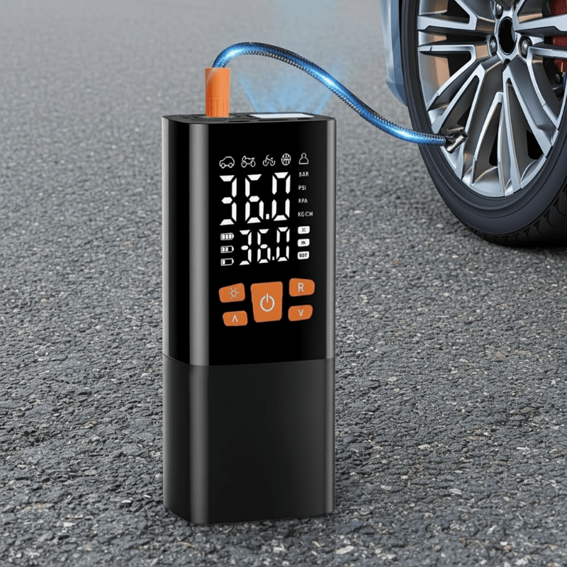 NovaPulse 180 PSI luftkompressor med 25000mAh batteri og digitalt trykdisplay