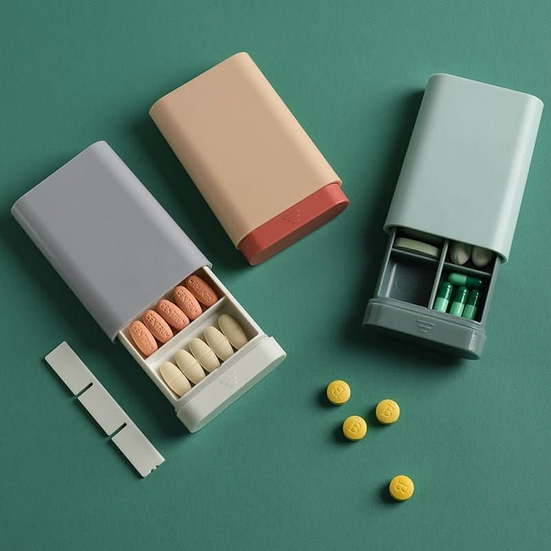 Nordiva Compact Supplement Box for Vitamins and Medicines with Style
