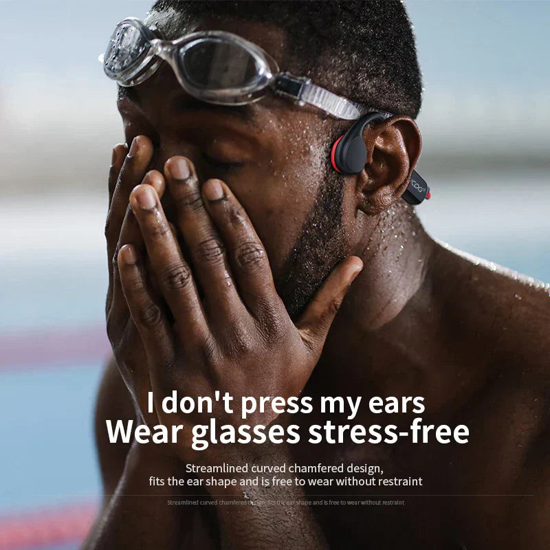 Knochenleitungs-Headset – Wasserdichte kabellose Bluetooth-Kopfhörer zum Schwimmen und für den Sport | Fervei