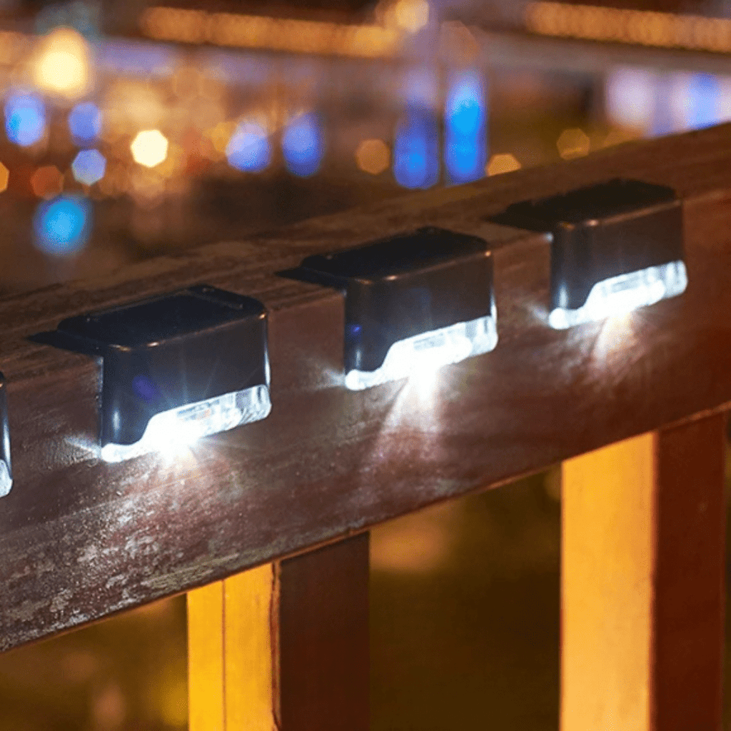 LumaLeaf Solar Self Adhesive Lights For Garden, Stairs And Balcony In Warm White