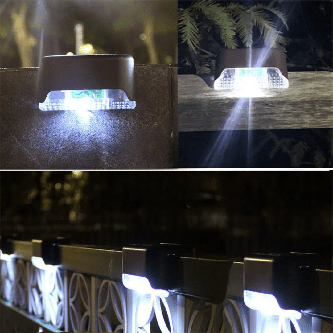 LumaLeaf Solar Self Adhesive Lights For Garden, Stairs And Balcony In Warm White