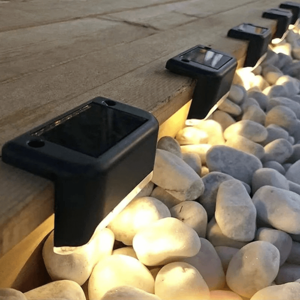 LumaLeaf Solar Self Adhesive Lights For Garden, Stairs And Balcony In Warm White