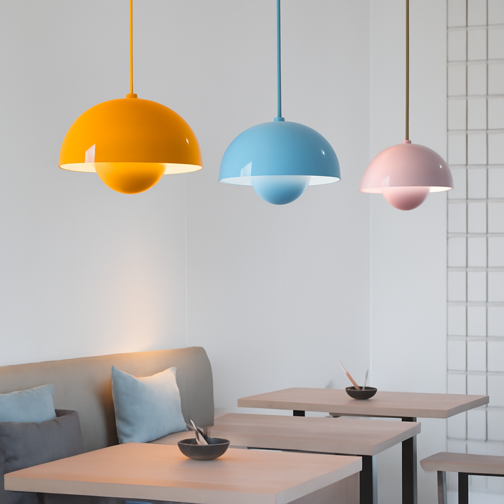 Nova Arc Chandelier Semi-Circular Colour Pendant Light