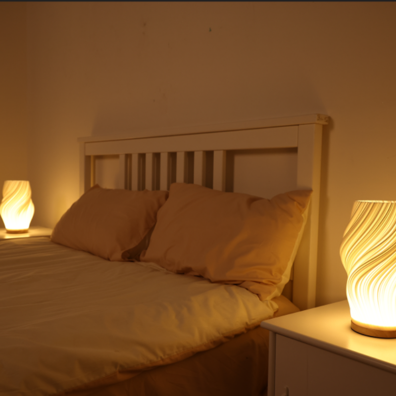LumaWave Glow Dimmable Wavy LED Table Lamp for Home