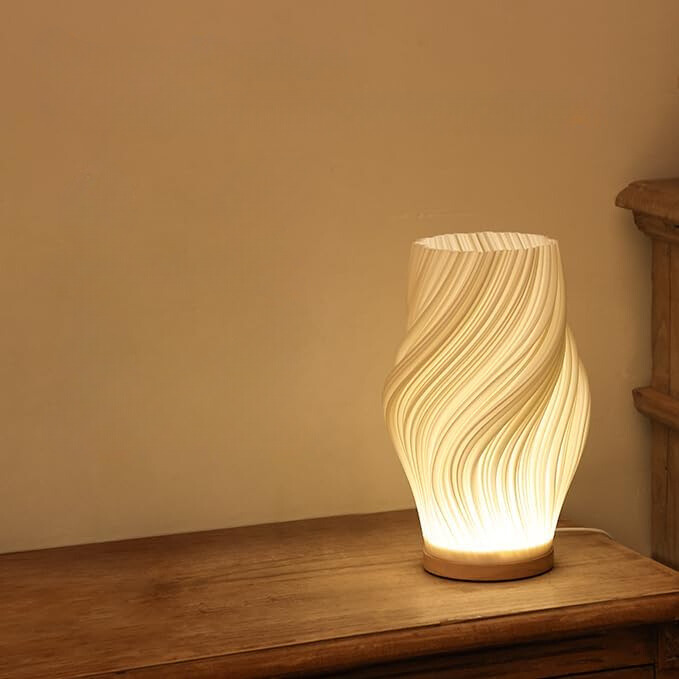 LumaWave Glow Dimmable Wavy LED Table Lamp for Home