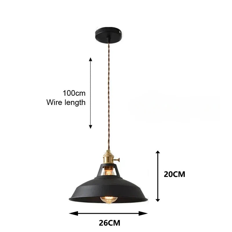 Aluminium Pendant Light With E27 Fitting In 8 Modern Colors