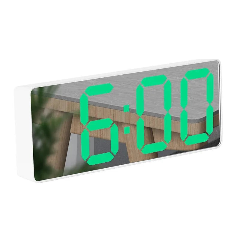 SmartWake Electronic Mirror Clock With Built-In Alarm Function