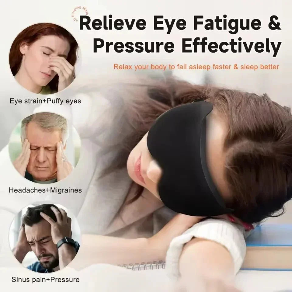 NoctiShade 6D Light Blocking Memory Foam Sleep Mask For Deep Sleep