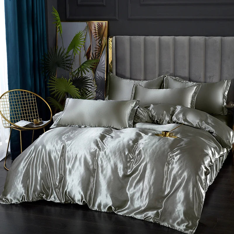 Premium Silk Bedding Set Exuding Luxury And Timeless Elegance