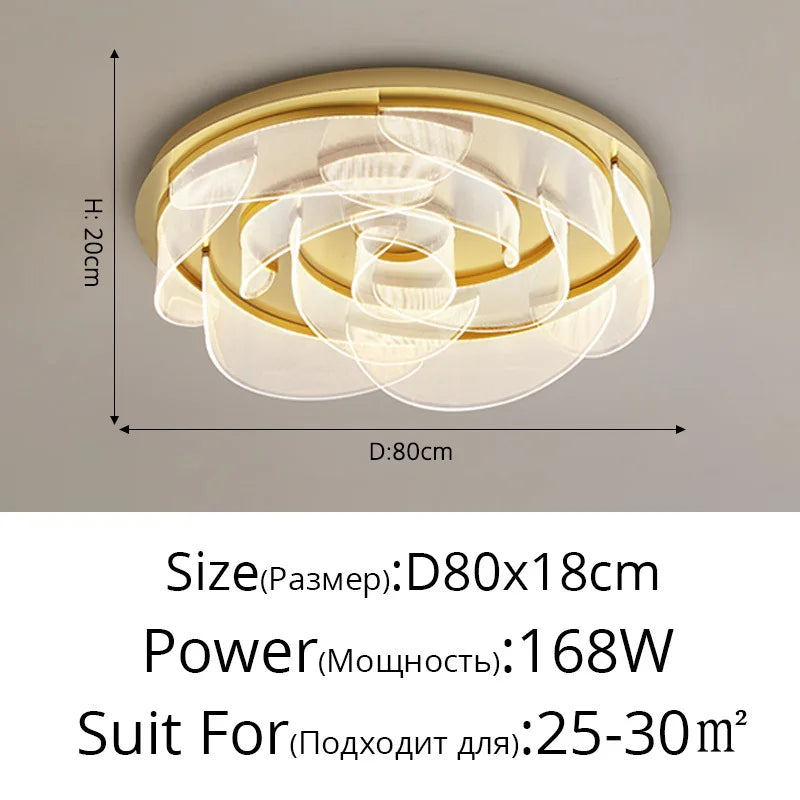 AuroraPetal Nordic Ceiling Chandelier Minimalist Glow
