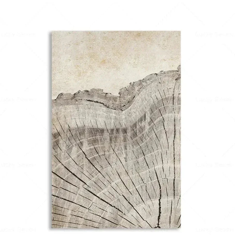 Tree Ring Abstract Canvas Art For Modern Living Room And Bedroom Decor