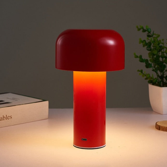 Lunetta Cordless Mushroom Table Lamp in Italian Style