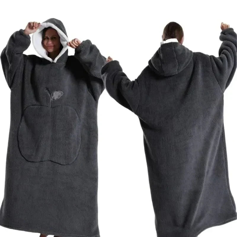 Felpa con Cappuccio Oversize in Pile Morbido per Massimo Comfort e Relax