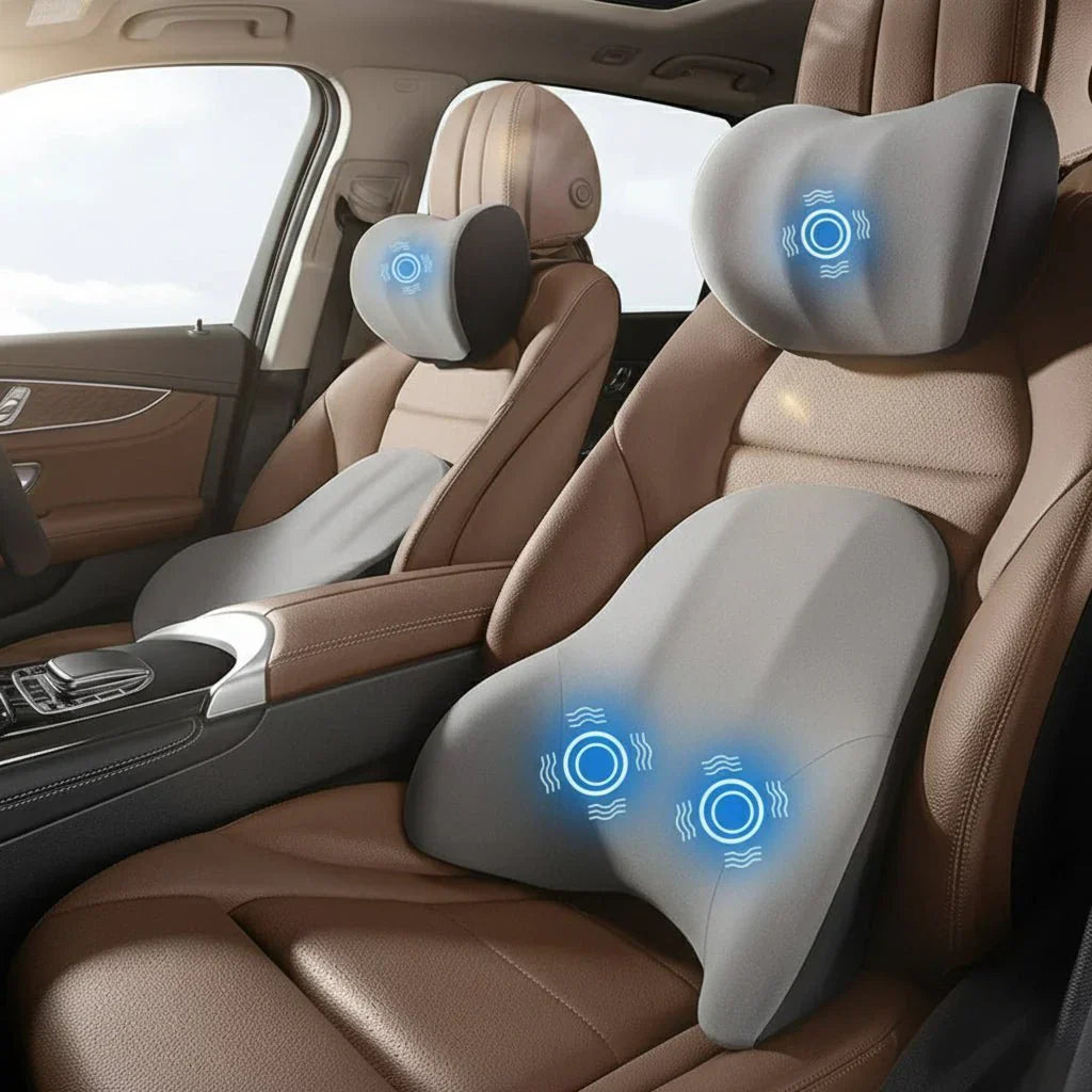 NovaFlex Electric Neck and Lumbar Support Cushion for Car and Office
