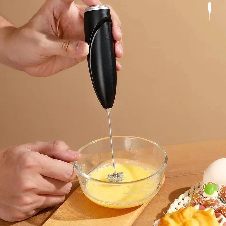 VelvetMix Electric Milk Frother and Egg Beater for Coffee and Kitchen