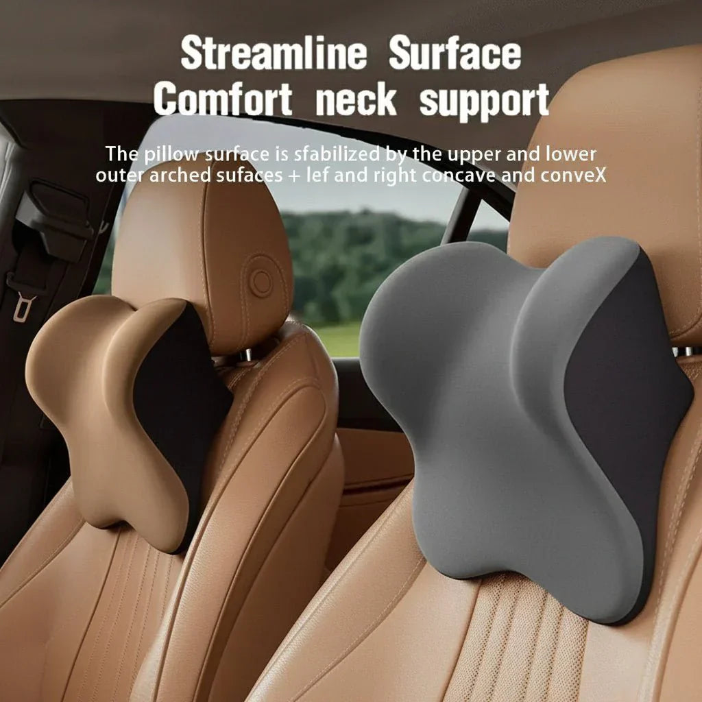 AeroEase Memory Foam Car Neck and Lumbar Pillow for Maximum Comfort