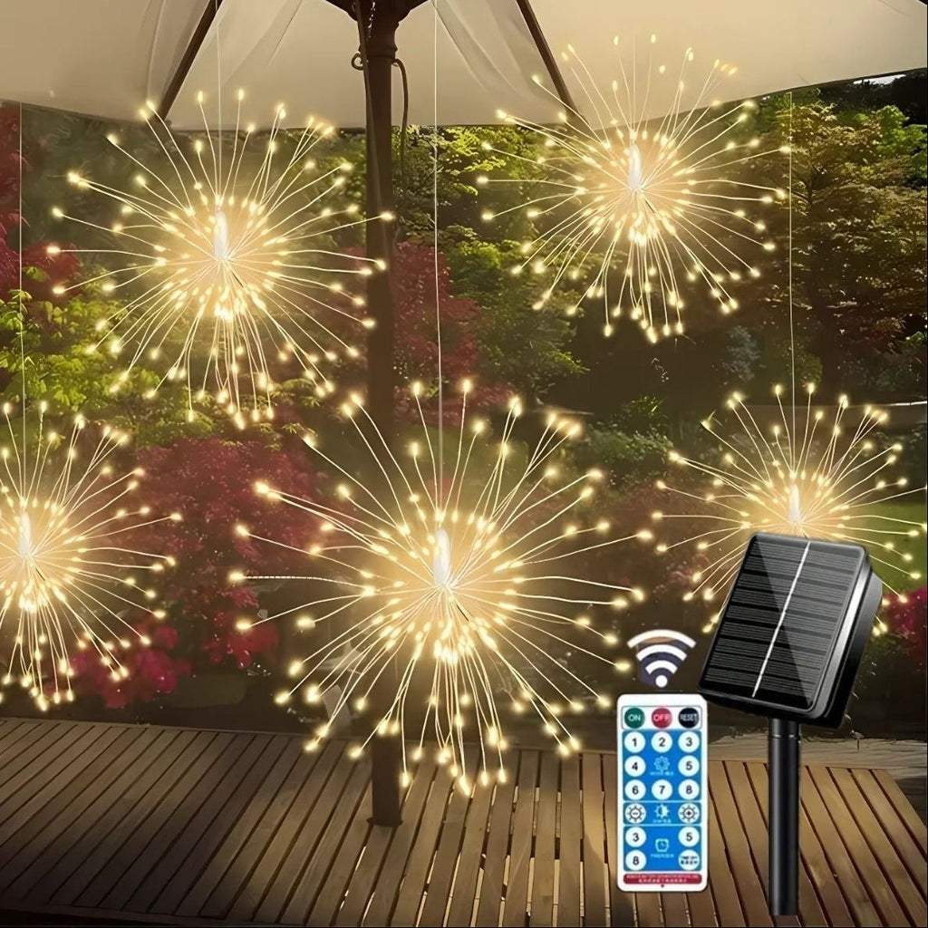 8-mode solar garden lights with waterproof design for outdoor pathways and landscape décor