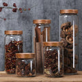 Acacia And Glass Storage Containers For Kitchen Organization