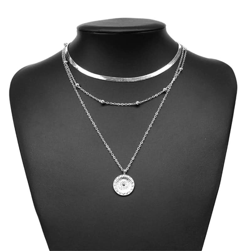Elegant Aurora Silver Triple Necklace for Style and Confidence