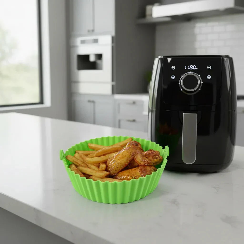 NovaBake Foldable Silicone Air Fryer Baking Mold With High Heat Resistance