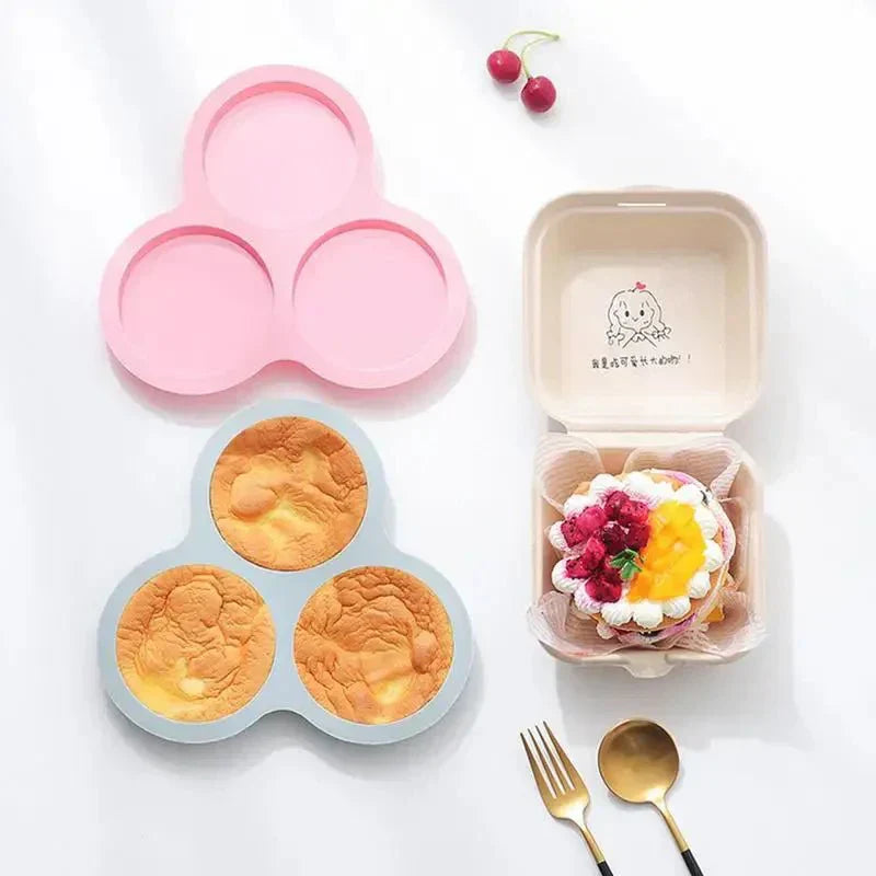 NestEase Silicone Egg Mold For Air Fryer, 3 Cavities, Easy Breakfasts