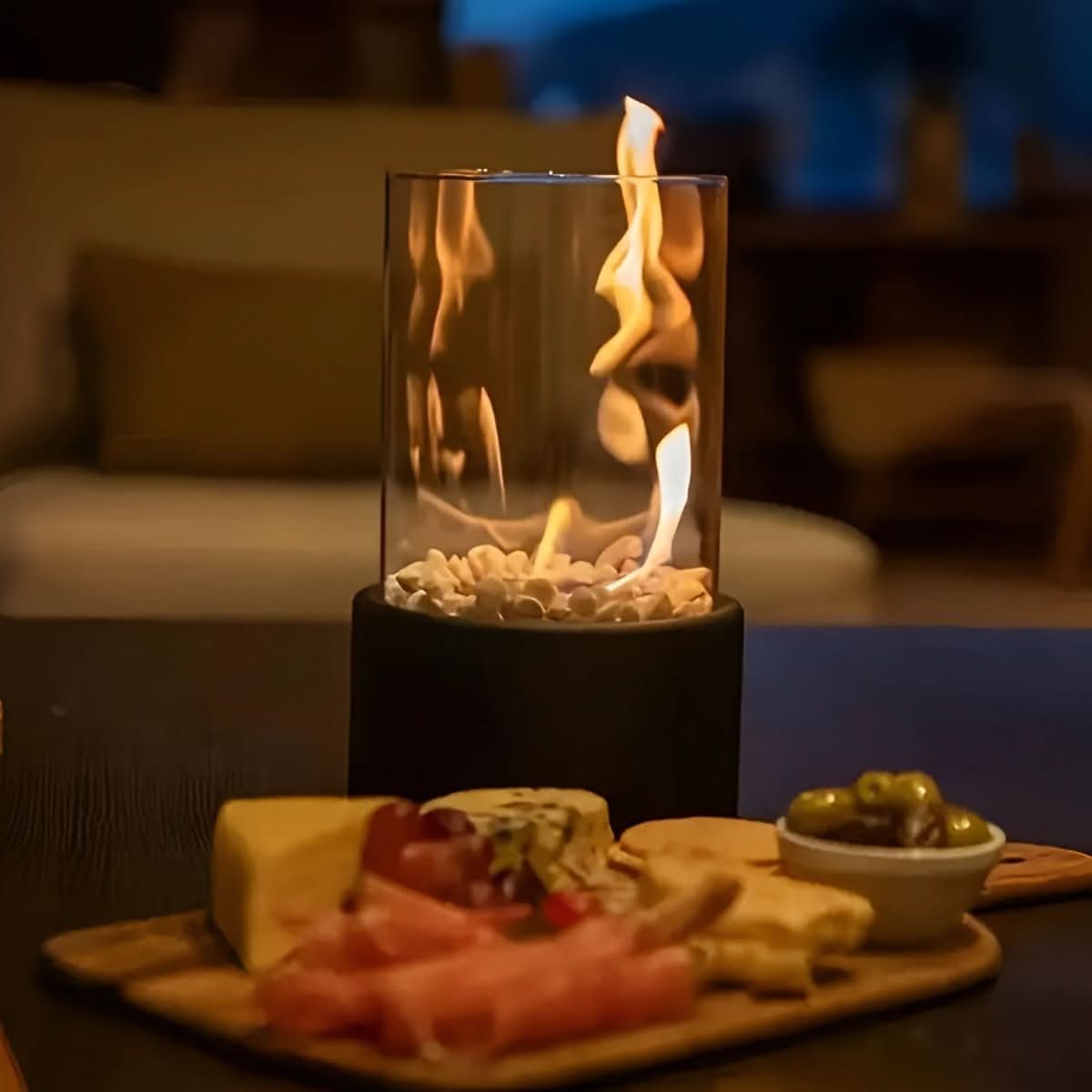 NovaFlare Table Fireplace Without Smoke for Stylish Indoor and Outdoor Use