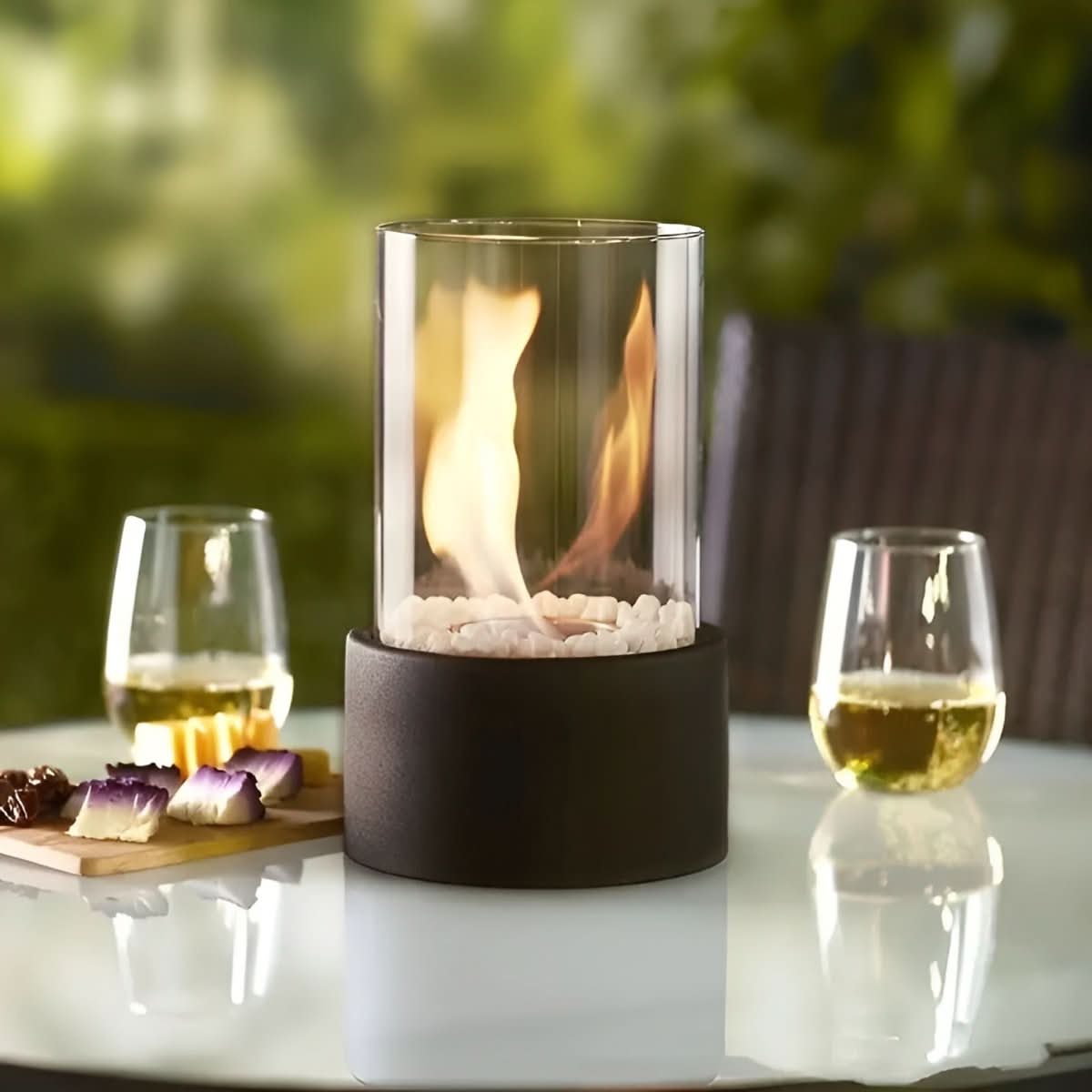 NovaFlare Table Fireplace Without Smoke for Stylish Indoor and Outdoor Use
