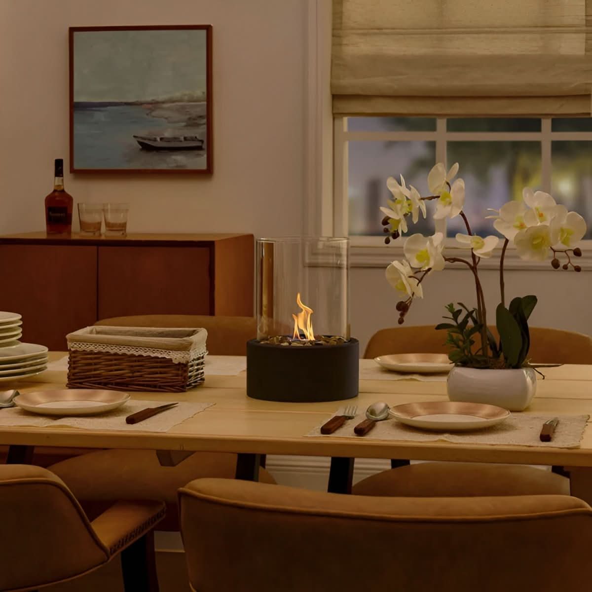 NovaFlare Table Fireplace Without Smoke for Stylish Indoor and Outdoor Use