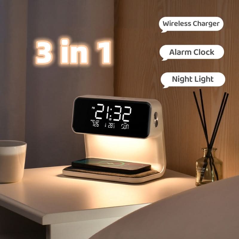 LumaClock Klar LCD Vækkeur med Dæmpningsfunktion