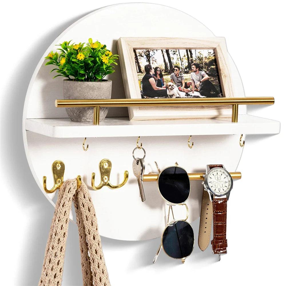 VerdiaKey Circular Wood Key Holder Eco Friendly Home Accessory