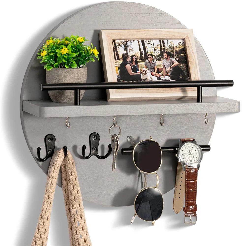 VerdiaKey Circular Wood Key Holder Eco Friendly Home Accessory