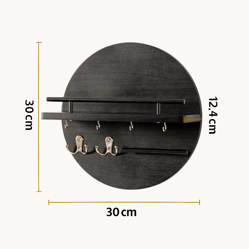 VerdiaKey Circular Wood Key Holder Eco Friendly Home Accessory